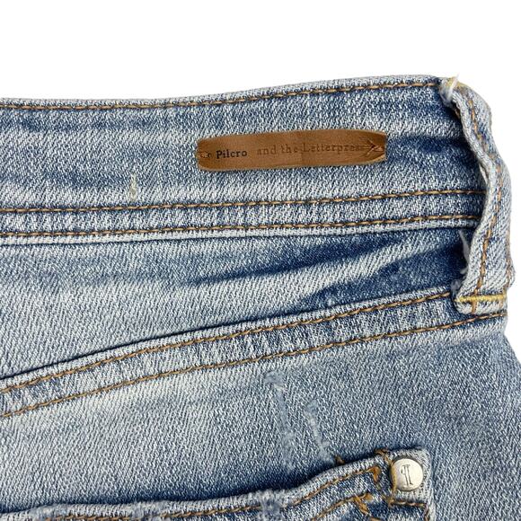 PILCRO AND THE LETTERPRESS Anthropologie Hyphen Denim Roll-Up Shorts Sz 25 - Picture 5 of 6